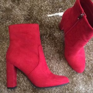 Red booties Lola shoetique